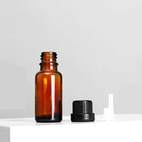 Grosir botol parfum minyak esensial Amber Mini 10ml kustom dengan kotak kertas