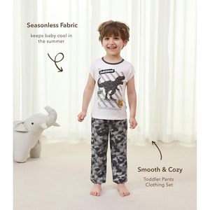 Ensemble débardeur sans manches et pantalon camouflage pour filles, en viscose douce de bambou, vêtements de nuit 2 pièces, tenue décontractée pour tout-petits, 3T-5T - Product Image 4