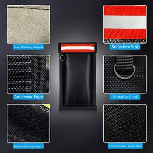 Usine personnalisée 20*10cm ignifuge <span class=keywords><strong>de</strong></span> haute qualité RFID porte-clés <span class=keywords><strong>Cage</strong></span> RF pochette <span class=keywords><strong>de</strong></span> blindage <span class=keywords><strong>téléphone</strong></span> <span class=keywords><strong>portable</strong></span> Signal bloquant le sac <span class=keywords><strong>Faraday</strong></span> - Product Image 6