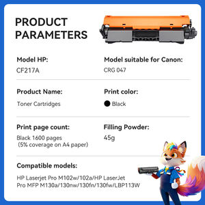 ASSEEL Cartouche de Toner Compatible CF217A pour <span class=keywords><strong>HP</strong></span> <span class=keywords><strong>LaserJet</strong></span> <span class=keywords><strong>Pro</strong></span> <span class=keywords><strong>MFP</strong></span> <span class=keywords><strong>M130fw</strong></span> M130nw M130fn M130a M102w/M102a Cartouches D'imprimante - Product Image 2