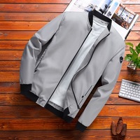 2024 nouveau printemps hommes veste décontractée Style Vintage à la mode avec col rond mince édition fermeture à glissière et motif de lettre