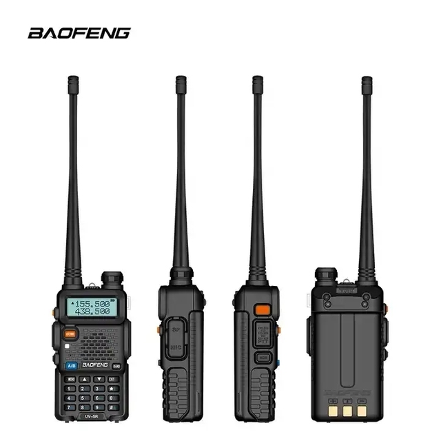 Baofeng UV-5R VHF UHF Walkie Talkie 136-174/400-520MHZ Dual Band Ham Two Way Radio Cheap Portable Handheld Radio