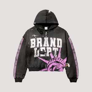 Sudadera con Capucha Personalizada con Logotipo Estampado en Relieve, Estilo Y2K, Unisex, de Alta Calidad, 350g, 100% Algodón, con Bolsillos Grandes, para Otoño - Product Image 2