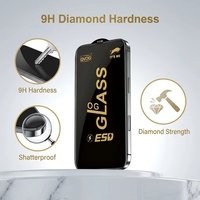 Protection d'écran OG Glass ESD en verre trempé anti-poussière et anti-statique avec filet anti-arc pour iPhone 17 16 15 Pro Max