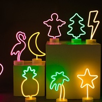 Vente en gros de néons LED personnalisés, collection de formes variées, base en acrylique USB, décoration de salle, bar, fête, boutique, cadeau