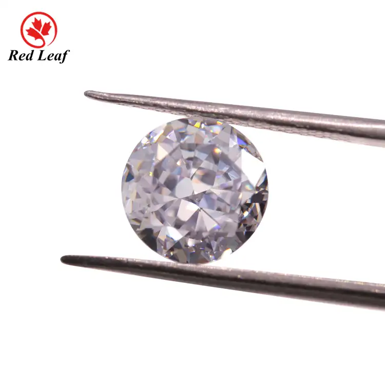 Redleaf forma rotonda ghiaccio diamante taglio gemme colore bianco 7A qualità cz pietre 4*4-12*12mm zirconi cubici