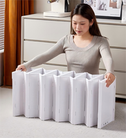 Boîte de rangement pour chaussures pliables au design moderne, en plastique blanc transparent, empilable pour un usage domestique