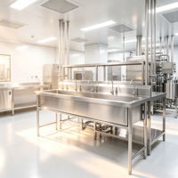 Évier de préparation alimentaire en acier inoxydable pour cuisine commerciale avec robinet et étagère inférieure à lattes pour le lavage des légumes