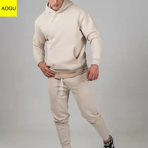 Großhandel 2 Stück Set Baumwolle Hoodies Jogging-Sets Custom ized Men Trainings anzüge