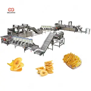 Kleine knusprige Bananen chips Wafer Herstellung von gebratenen Wegerich chips Produktions maschine