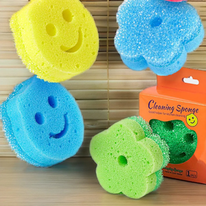 Không Scratch chà cho các món ăn chịu nhiệt độ kiểm soát mềm trong ấm công ty trong lạnh làm sạch sâu tùy chỉnh Nụ cười miếng bọt biển - Product Image 2