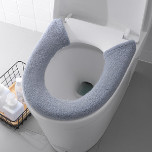 Toilet Seat Cover Extra Large Thickened Fiber Washable For All Seasons - Product Image 1