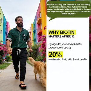 10000 Mcg Biotin Jelibonları C Vitamini <span class=keywords><strong>E</strong></span> Vitamini Limon Aromalı 60 Adet Yetişkinler İçin Bağışıklığı Güçlendirir Saç Cilt Tırnak Takviyesi 2 Adet Servis Başına - Product Image 5