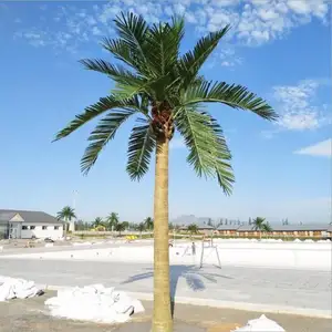 2.5M Hoogte Royal Palm Boom Kunstmatige Palm Glasvezel Fan Grote Kokosnoot Datum Palmbomen Kunstmatige
