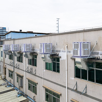 Enfriador de Aire de 18000m³/h con Salida de Aire Lateral, Ventilador de Refrigeración por Evaporación, Fácil Instalación para Invernaderos, Plantaciones Agrícolas y Granjas de Cría