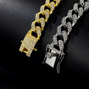 Collar de Cadena Cubana de 13mm con Diamantes Completos Estilo Hip Hop Punk al por Mayor, Collar de Cadena Cubana Iced Out con Circonitas CZ para Hombres y Mujeres - Product Image 5