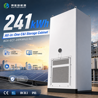 Armoire de stockage de batterie solaire LiFePO4 241 kWh, système de stockage d'énergie hybride pour réseau, IP65, usage commercial et industriel