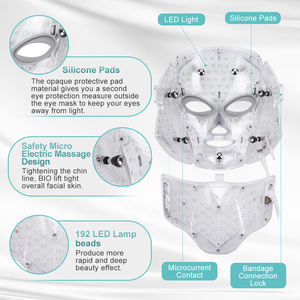 Mặt nạ đèn LED 7 màu cầm tay trị liệu ánh sáng cho da mặt và cổ, chống lão hóa, làm săn chắc da và giảm nếp nhăn, phích cắm US - Product Image 6