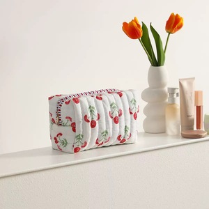 Set di 3 Custodie Portatrucchi in Cotone Trapuntato Impermeabili, Durevoli ed Ecologiche, con Cerniera e Stampa a Blocchi, Grande Capacità - Spedizione Gratuita - Product Image 6