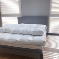 Surmatelas matelassé en microfibre de coton, alternative au duvet, pliable, 5-14 cm (5-5,5 pouces), doux et élastique