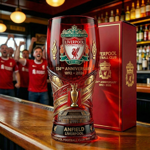 Botella de vidrio de color de 500ml, juego de botellas de vino, botella de vidrio de color para whisky, vaso <span class=keywords><strong>Liverpool</strong></span> Champion, vaso conmemorativo, vaso de cerveza - Product Image 1