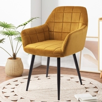 Couverture en tissu de luxe moderne nordique chaises de salle à manger en velours rembourrées à dossier haut pour cuisine Table à manger Restaurant