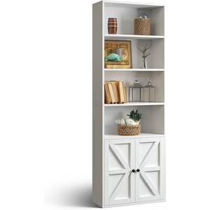 Hiện đại bằng gỗ lớn cao Kệ sách 6 Tầng Kệ Sách kệ sách với <span class=keywords><strong>2</strong></span> cửa - Product Image 1