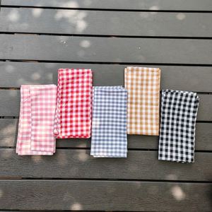 Minimalist Cotton Checkered Napkin <b>Kitchen</b> Food Photography Backdrop <b>Cloth</b> for Home Decoration - Product Image 1