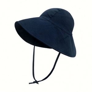 Customized High Quality Cotton Linen Outdoor Dress Sun <b>Hat</b> Breathable Toddler Kids Beach Wide Brim Bucket <b>Hat</b> <b>for</b> Party Fishing - Product Image 4