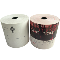 2025 Últimos rollos de boletos térmicos en blanco personalizados de 80mm para eventos Texto personalizado y código de barras