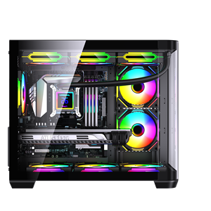 LOVINGCOOL 2027 Gabinetes de <span class=keywords><strong>PC</strong></span> para Juegos ARGB de Alta Calidad, Chasis de <span class=keywords><strong>PC</strong></span> de Escritorio con Cristal Acrílico Curvo, Torres de Computadora Populares, Gabinete para CPU - Product Image 5