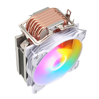 Pendingin Udara CPU QiuzAim 4/6 Heat Pipe Tower dengan Kipas LED Statis 120mm, Heatsink Pendingin CPU 1200, Kompatibel dengan LGA1150 1700 1366 AM4