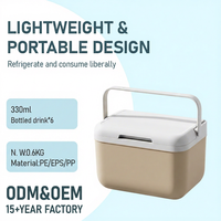 Glacière isotherme portable 5L avec poignée en plastique, logo personnalisé, pour aliments, boissons, pique-nique, camping, extérieur