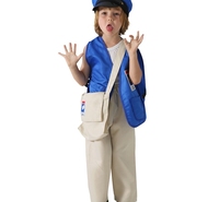Nouveau costume de la fête des enfants, costume de facteur, costume de jeu de rôle, costume de performance scénique