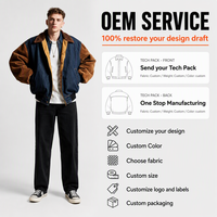 Veste en velours côtelé réversible bicolore, style vintage, denim, streetwear urbain décontracté, coupe bomber oversize, veste tapisserie pour homme