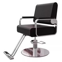Fauteuil de Barbier Commercial Haut de Gamme Style Influenceur, Exclusif Salon, Luxe Léger, Cuir PU, Design Minimaliste, Pivotant et Réglable en Hauteur