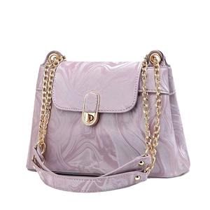 Bolso bandolera de hombro con cadena para mujer, bolso portátil con forro de poliéster para venta al por mayor, bolso de mano con cremallera de cuero Pu - Product Image 6