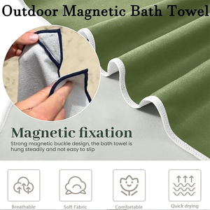 Toalla de Baño KingGear Ultra Suave de Secado Rápido para Exteriores con Toalla de Playa Magnética Compacta para Viajes y Natación - Product Image 5