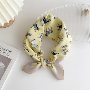 Kadın saf pamuk cep kare eşarp yüksek kaliteli pamuk kare bandanalar özelleştirilebilir baskılı desenler - Product Image 2