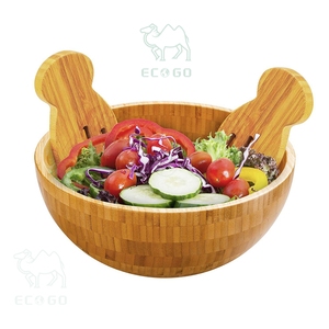 Ensaladera de madera a prueba de humedad Diseño moderno Cuenco de madera para servir Cuenco de bambú grande anticorrosivo - Product Image 4
