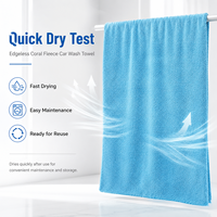 Tavelya 400GSM Chiffon en microfibre corail sans bords de qualité professionnelle pour le lavage et l'entretien des véhicules en atelier de detailing