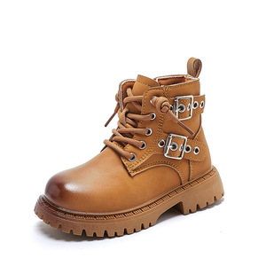 Nouvelles Bottes et Chaussures en Cuir Style Britannique pour Enfants, Filles, Garçons Élégants, Collection 2025 - Product Image 4