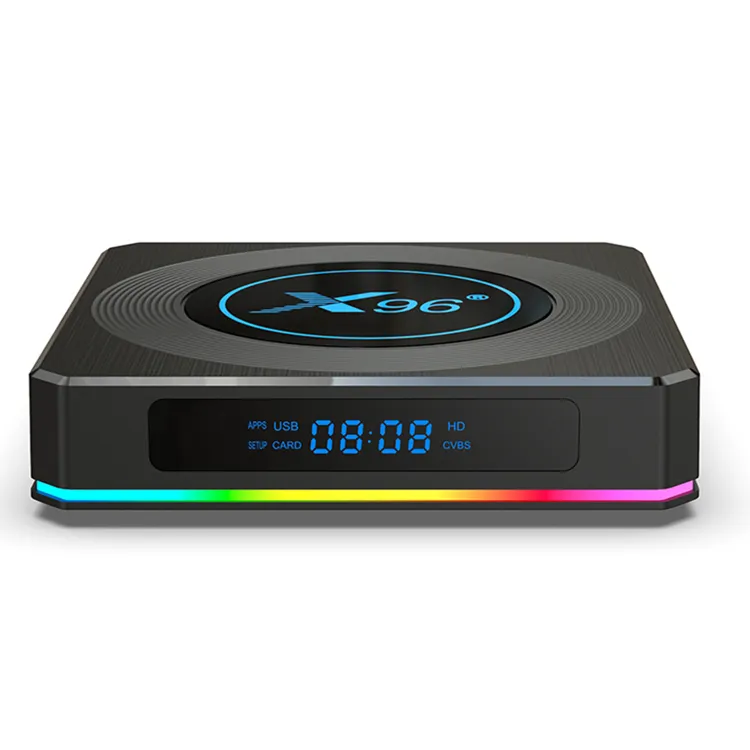 2021 x96 x4 amlogic s905x4 smart rgb light tv box, android 11 4gb 32gb 64gb wifi youtube av1 media player tvbox 8k set top box