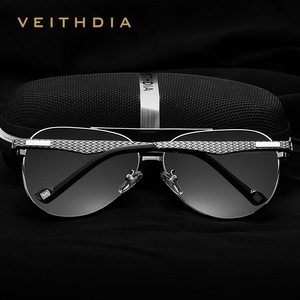Veithdia Men Sunglasses Polarized Blue Lens Metal <b>Frame</b> UV400 Driving Fishing - Product Image 3