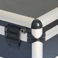 Étui pour instruments rectangulaire en alliage d'aluminium personnalisable, stockage de précision, rembourrage en mousse EVA, noir, multifonctionnel, portable