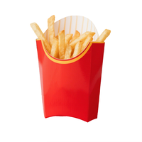 Boîtes en papier écologiques haut de gamme personnalisées pour frites, hamburgers et poulet, avec carton ivoire pour l'emballage de la restauration rapide