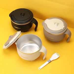 กล่องข้าวบะหมี่กึ่งสำเร็จรูปสแตนเลส 316 ความจุขนาดใหญ่พร้อมหูหิ้วสำหรับนักเรียนและพนักงานออฟฟิศ - Product Image 3