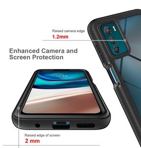 Marco de goma armadura Triple a prueba de golpes, funda de teléfono acrílico transparente para Motorola <span class=keywords><strong>Moto</strong></span> G42 G51 G71 <span class=keywords><strong>Power</strong></span> Pure 5G 2022, funda de parachoques - Product Image 5