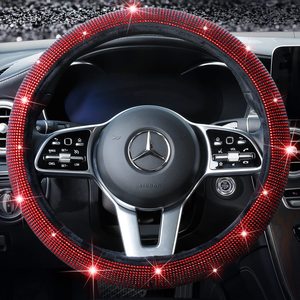 ODM OEM אוניברסלי יהלום גומי כיסויי הגה חמודים כיסוי על ההגה עם גבישים ואבני חן - Product Image 3