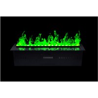 Chimenea interior de 75 pulgadas Chimenea de vapor de agua inteligente de 3 lados con soporte de TV moderno Pared de chimenea de vapor de agua eléctrica led